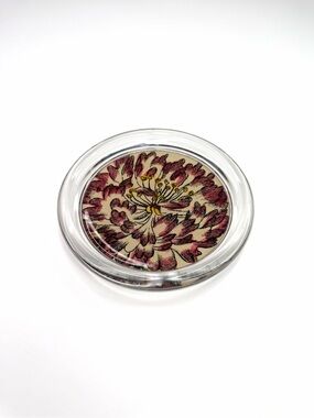 John Derian Flower Floral 6" Decoupage Glass Coaster
